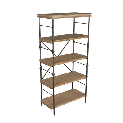 Allen Roth Natural Metal 5 Shelf Bookcase At Lowes Allen Roth Natural Metal