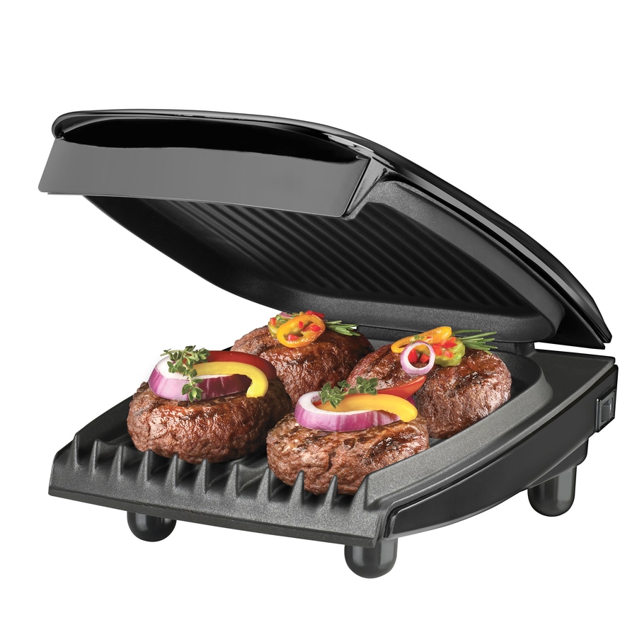 George Foreman Open Grate Smokeless 16.34-in L x 11.22-in W Non-Stick  Residential in the Indoor Grills department at