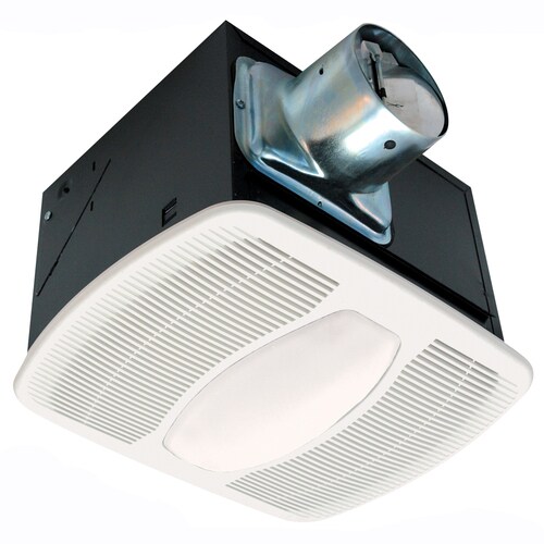 Air King 1Sone 80CFM White Bathroom Fan with Light ENERGY STAR in the