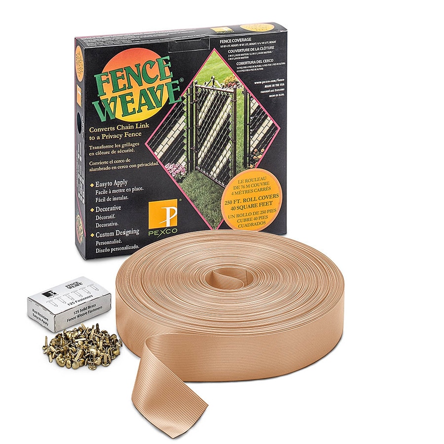 Pexco FW250-S/W-P 2-in H x 250-ft W Beige Ldpe Weave Chain Link Fence Slat