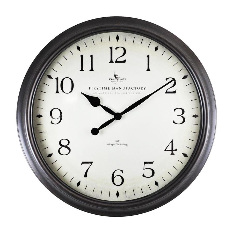 FirsTime Avery Whisper Analog Round Wall Clock in the Clocks department ...