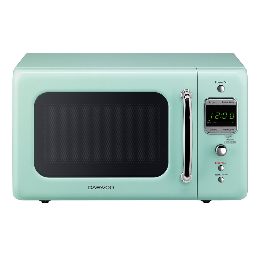 Shop Daewoo Retro 0.7-cu ft 700-Watt Countertop Microwave (Mint Green
