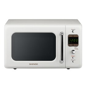 Daewoo Retro 0.7-cu ft 700-Watt Countertop Microwave (Cream White)
