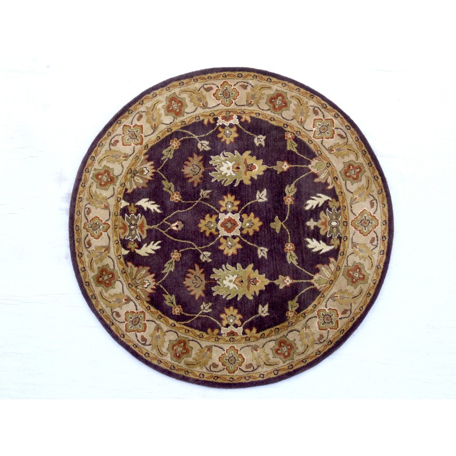 DYNAMIC RUGS Charisma Purple Round Indoor Handcrafted Area Rug