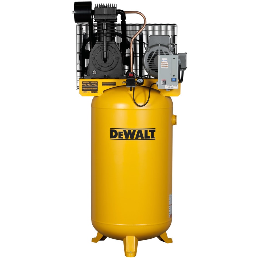 Dewalt 80 Gallon Two Stage Corded Electric Vertical Air Compressor In