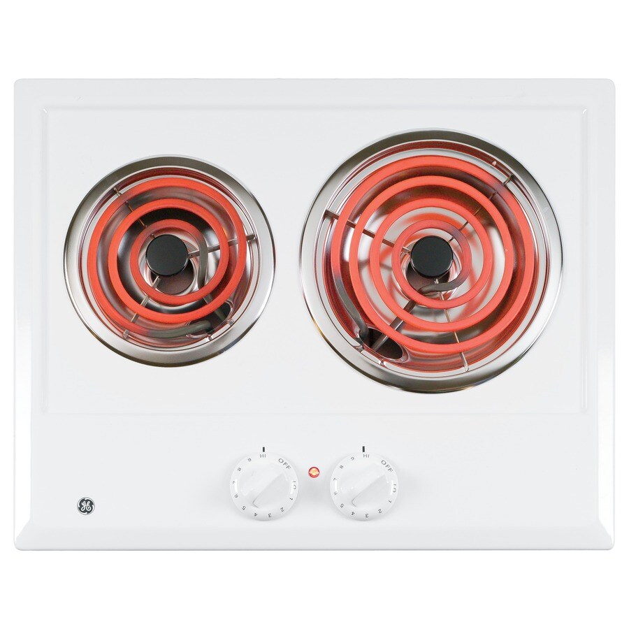GE Electric Cooktop (White) 21in; Actual 21.25in) at