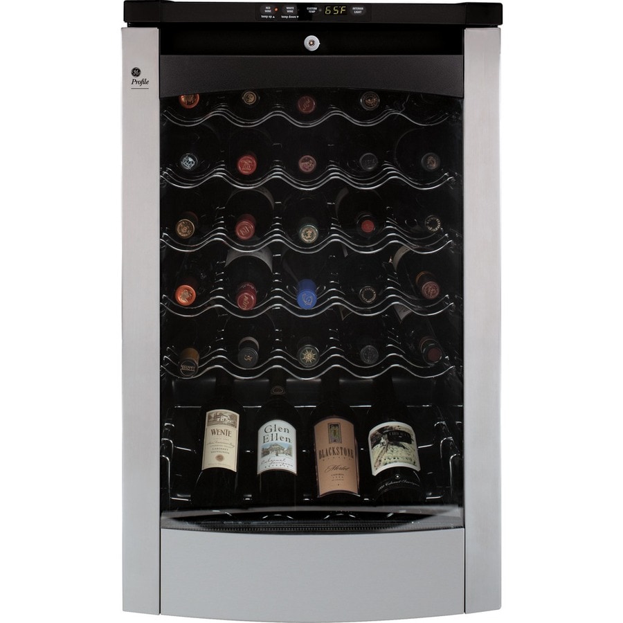 GE PWR04FANBS 20.175-in W Stainless Steel Wine Cooler