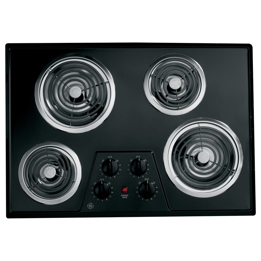 Ge 30 Inch Element Coil Black Electric Cooktop Common 30 Inch