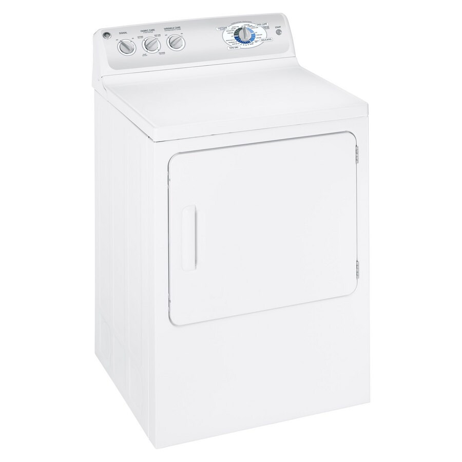 GE DRSR495EGWW Electric Dryer (White On White)