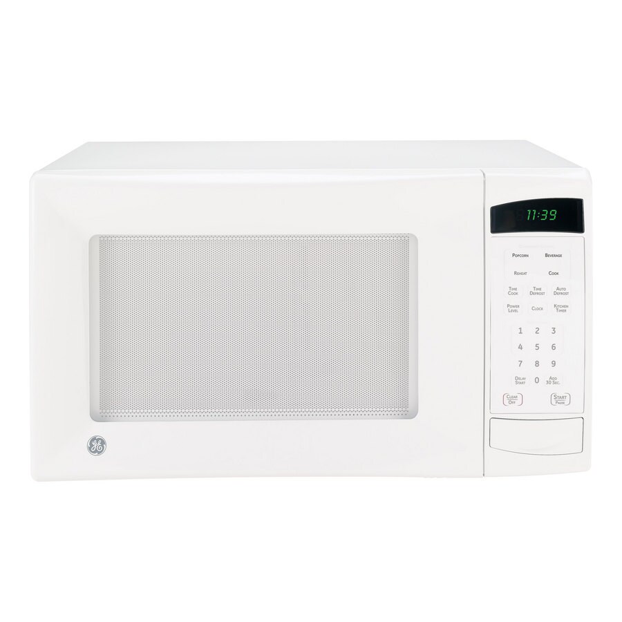 Ge 1 1 Cu Ft Countertop Microwave Color White At Lowes Com