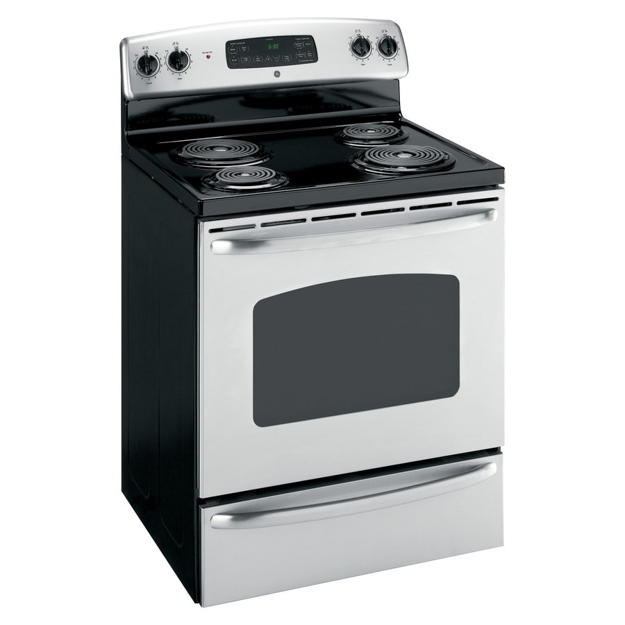 GE 30-in Freestanding Electric Range (Stainless Steel) at Lowes.com Lowes Electric Stoves Stainless Steel