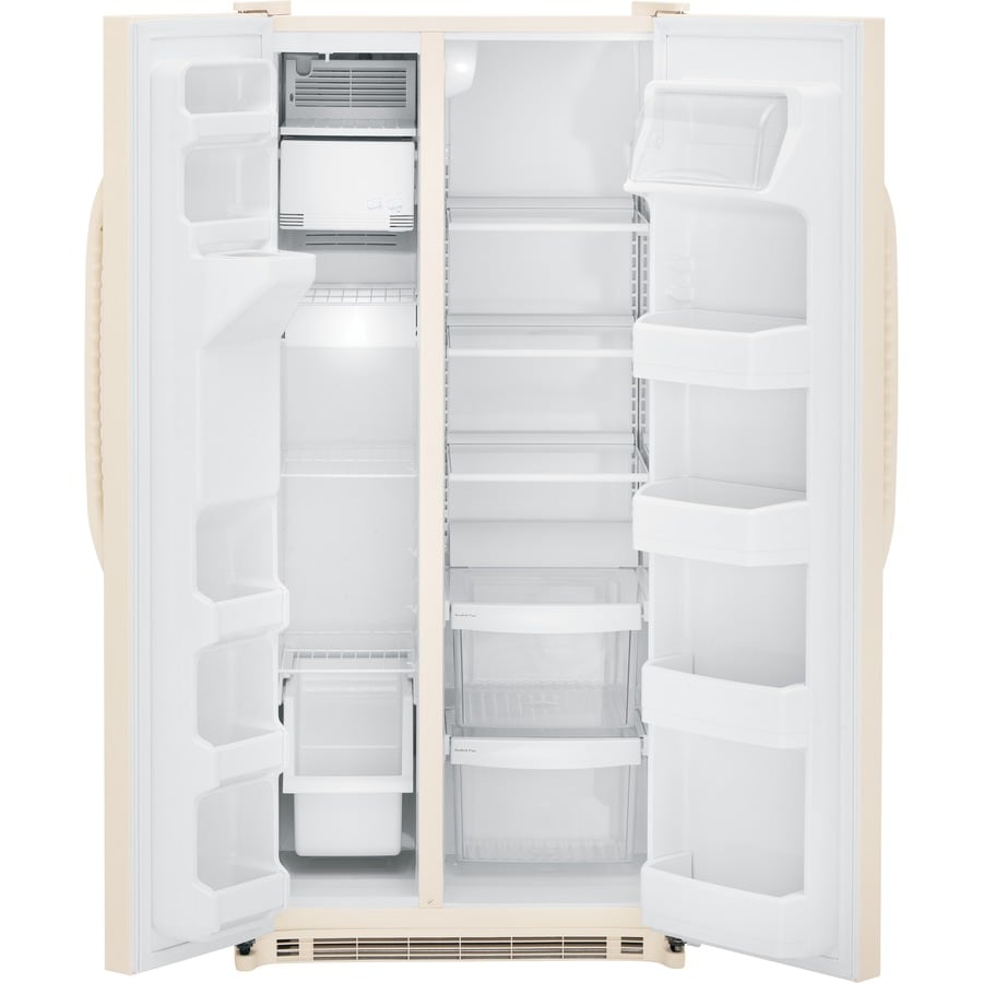 GE 20cu ft SidebySide Refrigerator with Ice Maker (Bisque) at
