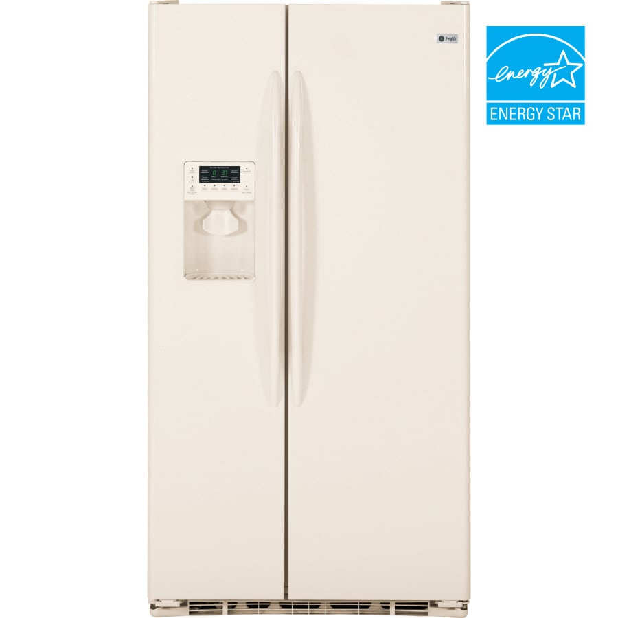 Ge Profile 24 6 Cu Ft Counter Depth Side By Side Refrigerator Color Bisque Energy Stara At Lowes Com