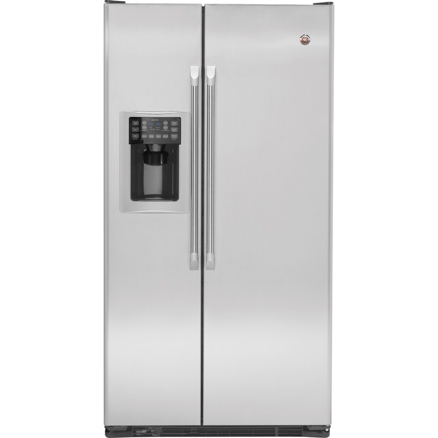 GE Cafe 24.6 cu ft Side-by-Side Counter-Depth Refrigerator (Stainless Ge Cafe Refrigerator Counter Depth Stainless Steel