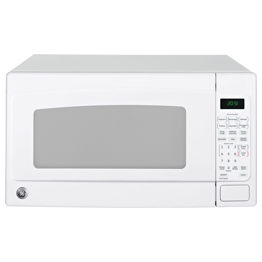 Ge 2 Cu Ft 1200 Countertop Microwave White At Lowes Com