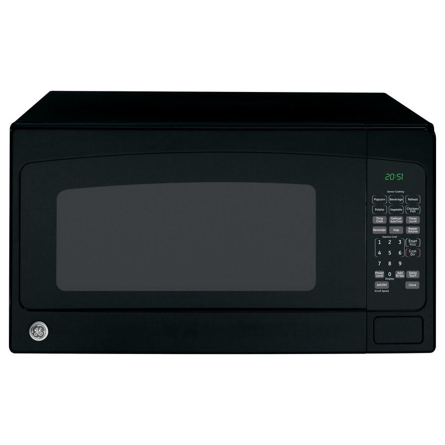 Ge 2 Cu Ft 1200 Countertop Microwave Black At Lowes Com