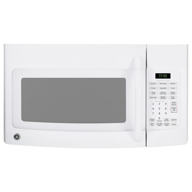 Ge 1 7 Cu Ft Over The Range Microwave Color White In Microwaves Department At Lowes Ge 1 7 Cu Ft Over The Range Microwave