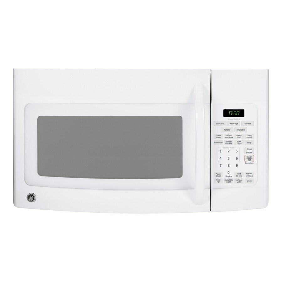 GE JVM1750DPWW 1.7-cu ft 1000-Watt Over-the-Range Microwave with Sensor Cooking (White)