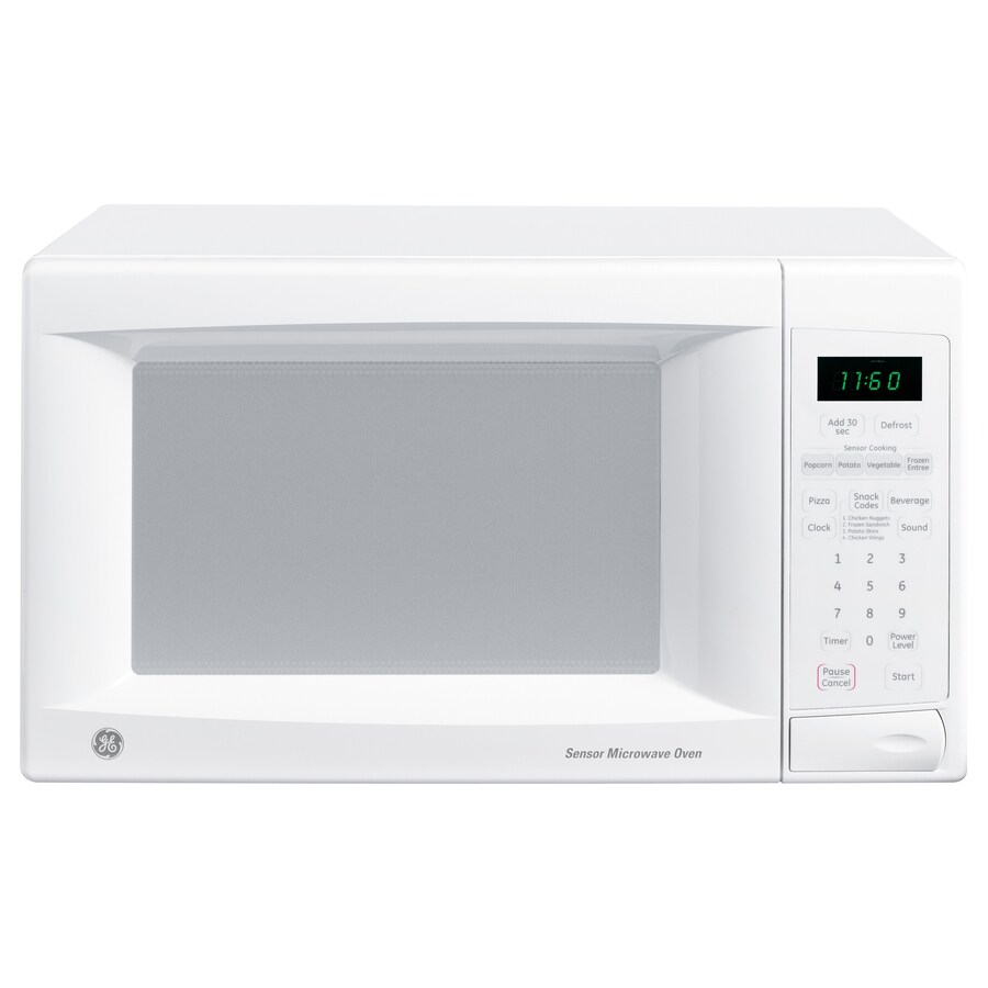 Ge 1 1 Cu Ft 1100 Countertop Microwave White At Lowes Com