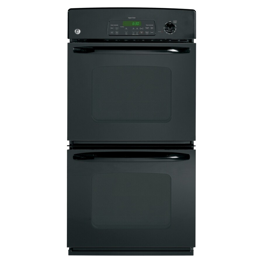 ge-double-electric-wall-oven-self-cleaning-black-at-lowes