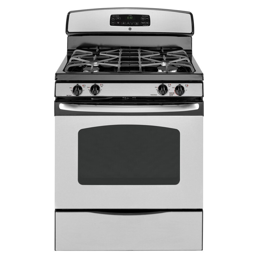 GE 30in 5cu ft Selfcleaning Gas Range (Stainless Steel) at