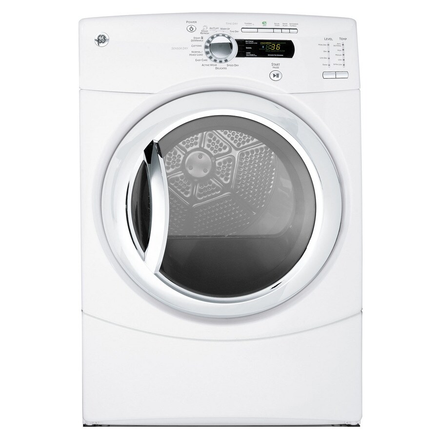GE 7.5cu ft Stackable Electric Dryer (White) at