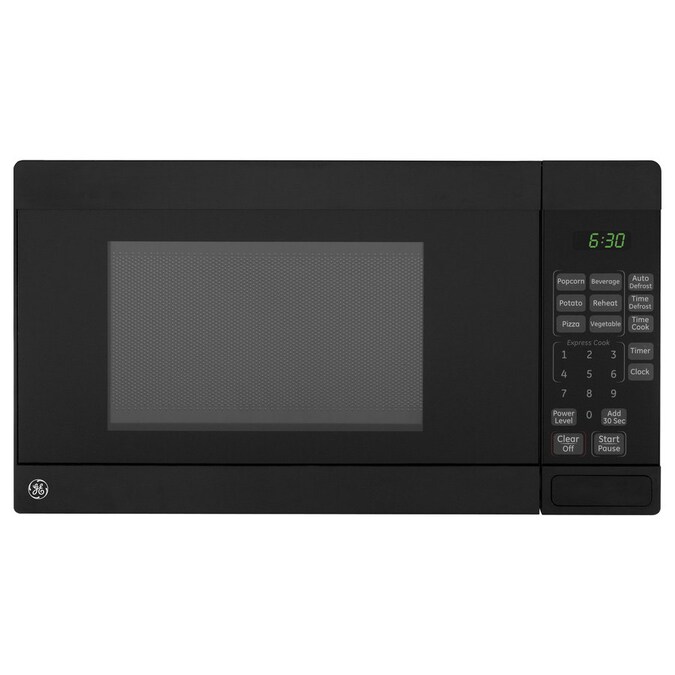 GE 0.7-cu ft 700-Watt Countertop Microwave (Black) in the Countertop
