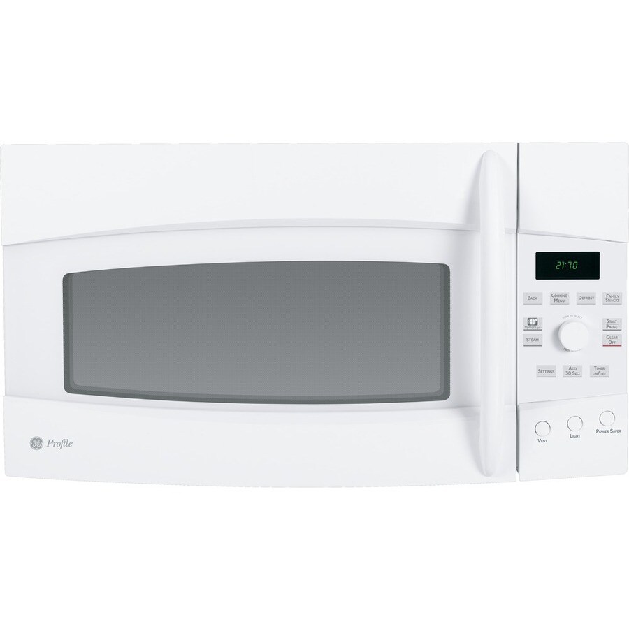 Shop GE Profile 2.1 cu ft OvertheRange Microwave (White) at
