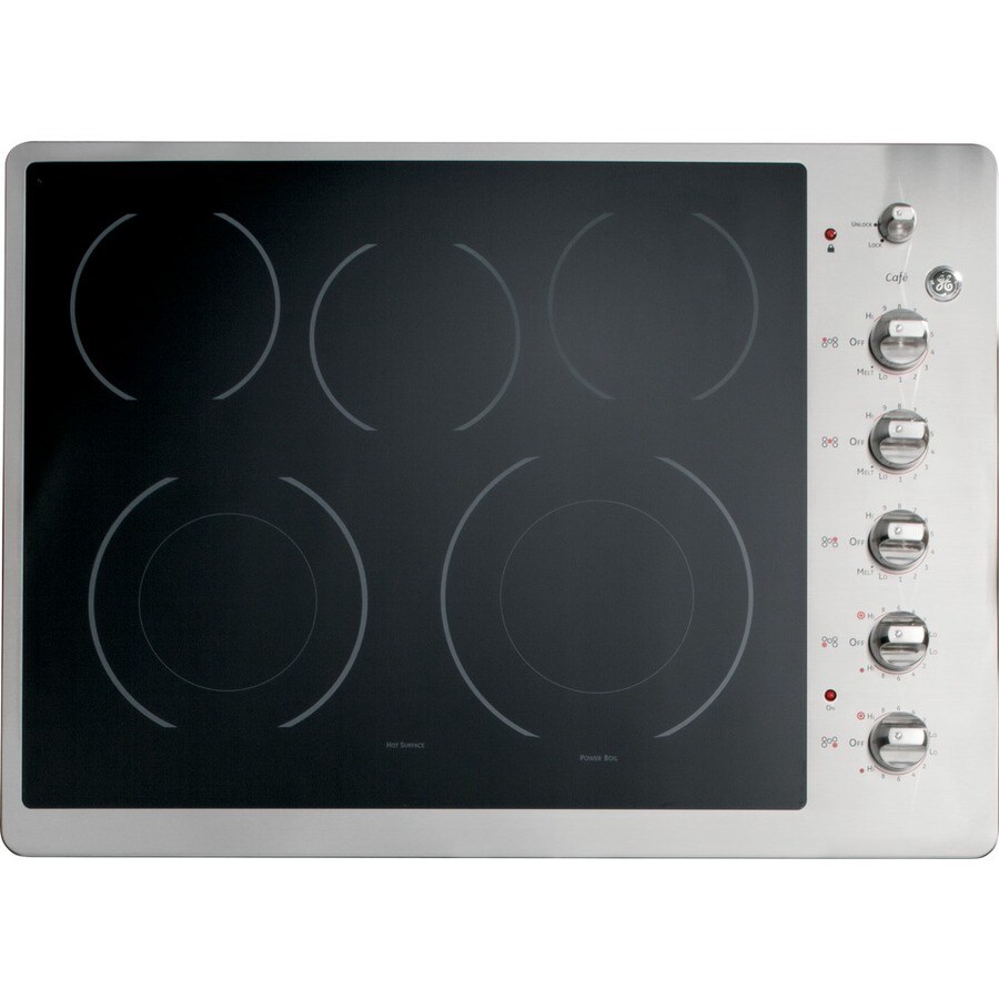 Ge Cafe 5 Element Smooth Surface Electric Cooktop Stainless Steel