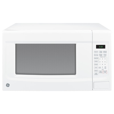 Ge 1 4 Cu Ft 1100 Countertop Microwave White At Lowes Com