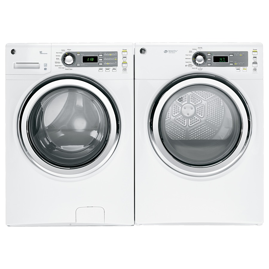 GE Reversible Side Swing Door Stackable Gas Dryer (White) at Lowes.com