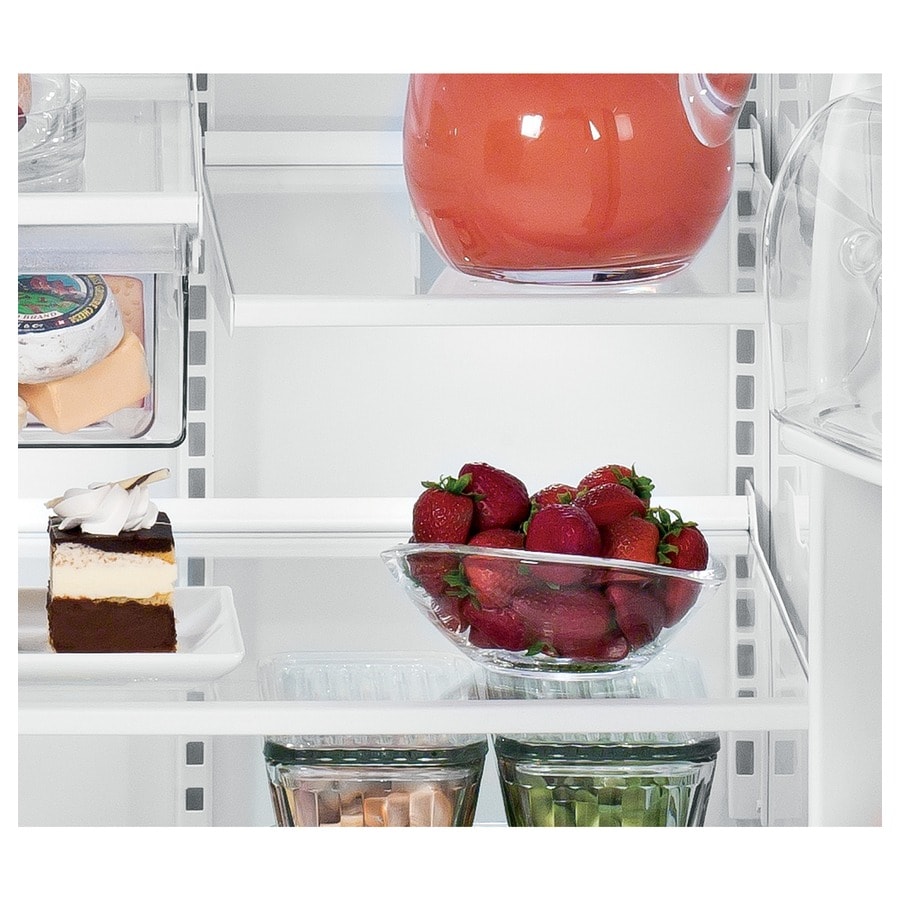GE 18-cu ft Top-Freezer Refrigerator (Stainless Steel) at Lowes.com