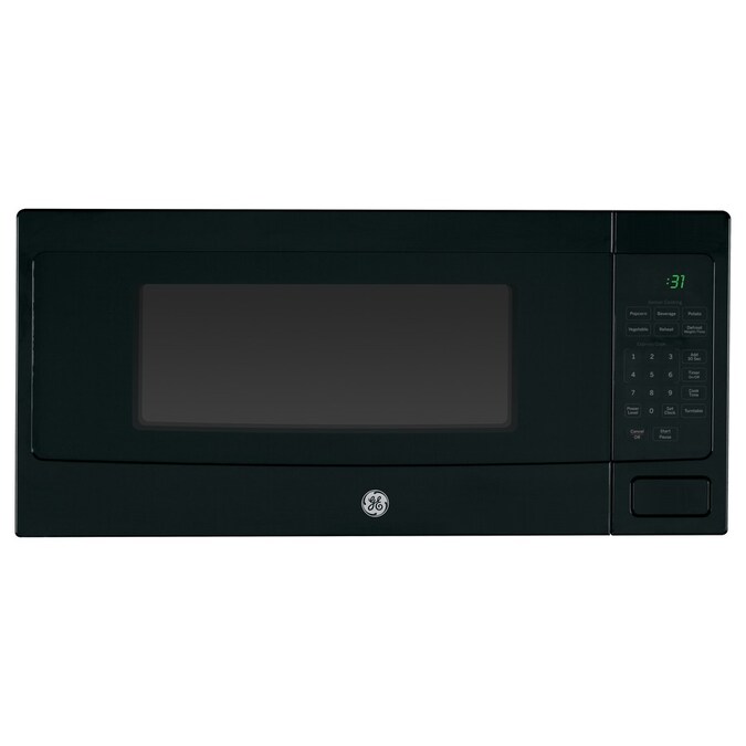 GE Profile 1.1-cu ft 800-Watt Countertop Microwave (Black) in the