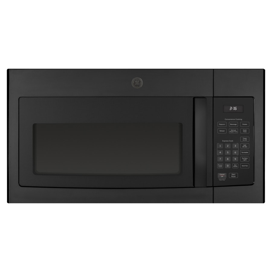 Shop Over-the-Range Microwaves at Lowes.com - GE 1.6-cu ft Over-The-Range Microwave (Black) (Common