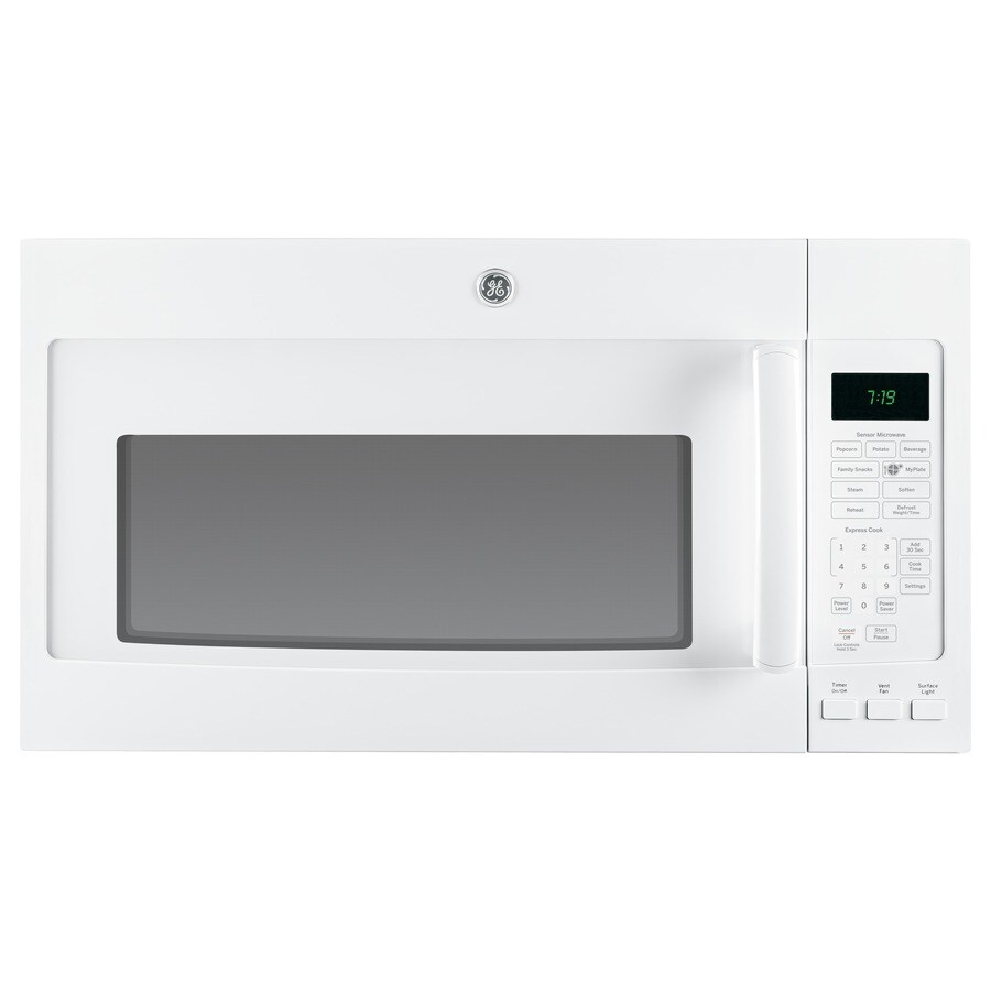 GE JNM7196DFWW 1.9-cu ft 1100-Watt Over-the-Range Microwave with Sensor Cooking (White)