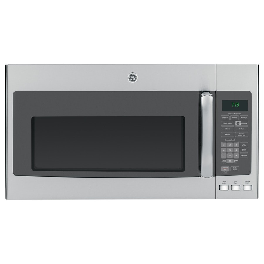 GE JVM7195SFSS 1.9-cu ft 1100-Watt Over-the-Range Microwave with Sensor Cooking (Stainless)
