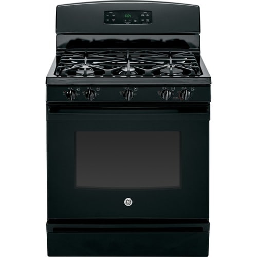 GE 5Burner Freestanding 5cu ft Gas Range (Black on Black) 30