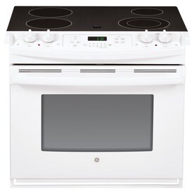Drop In Electric Ranges At Lowes Ge 30 In Smooth Surface 4 Cu Ft Self Cleaning Drop