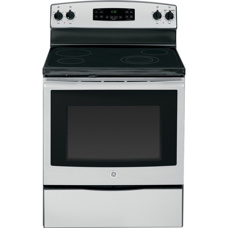 GE Smooth Surface 5.3-cu ft Self-Cleaning Electric Range (Stainless Lowes Electric Stoves Stainless Steel