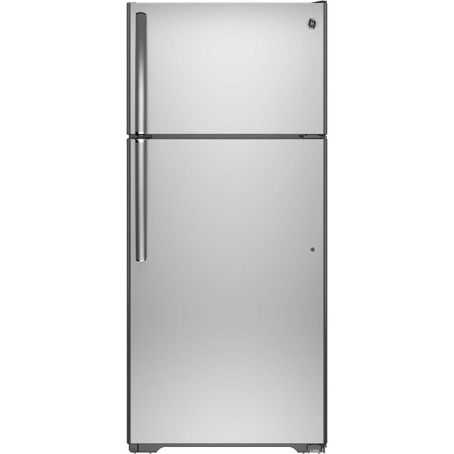 Ge 15 5 Cu Ft Top Freezer Refrigerator Stainless Steel Energy Star Ge 15 5 Cu Ft Top Freezer Refrigerator Stainless Steel Energy Star