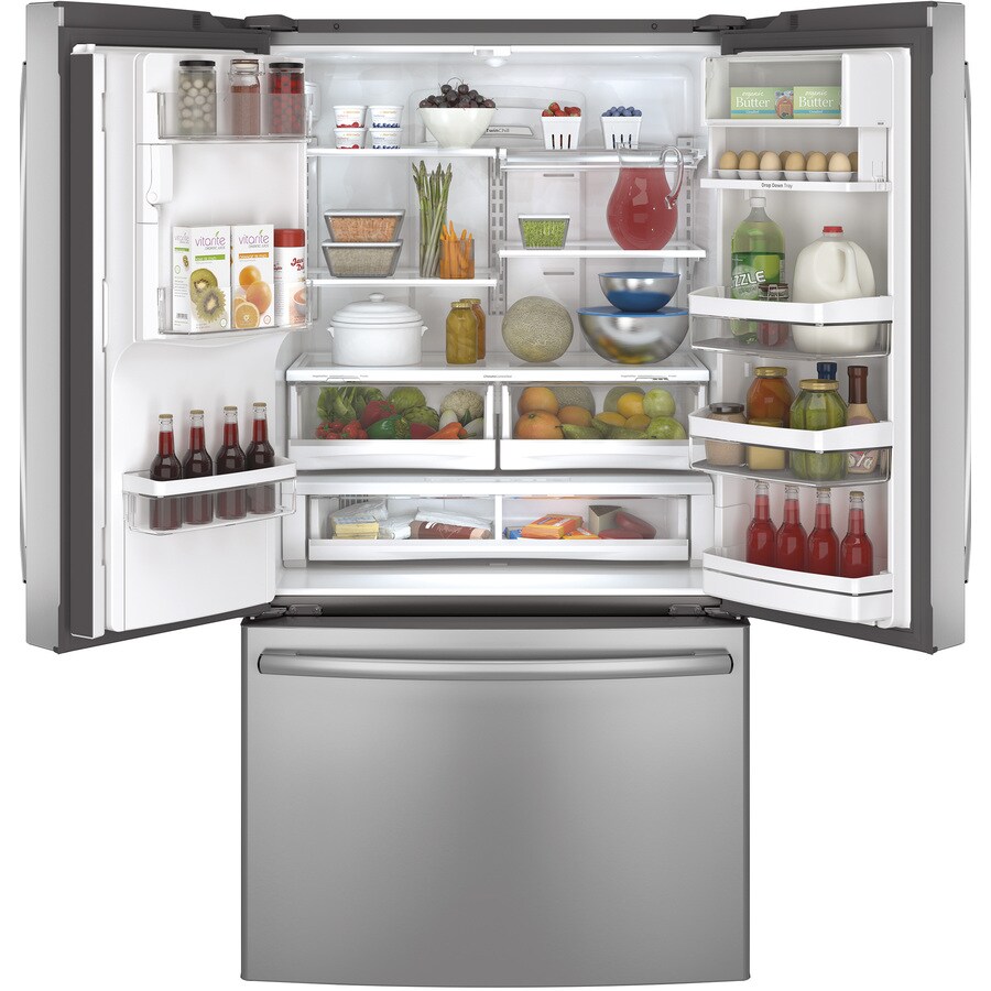 Shop GE Profile 22.1-cu ft Counter-Depth French Door Refrigerator with ...