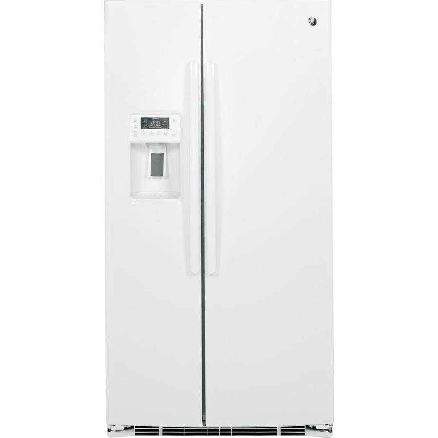 GE PSE25KGHWW Profile 25.4-cu ft Side-by-Side Refrigerator with Ice Maker (White) ENERGY STAR