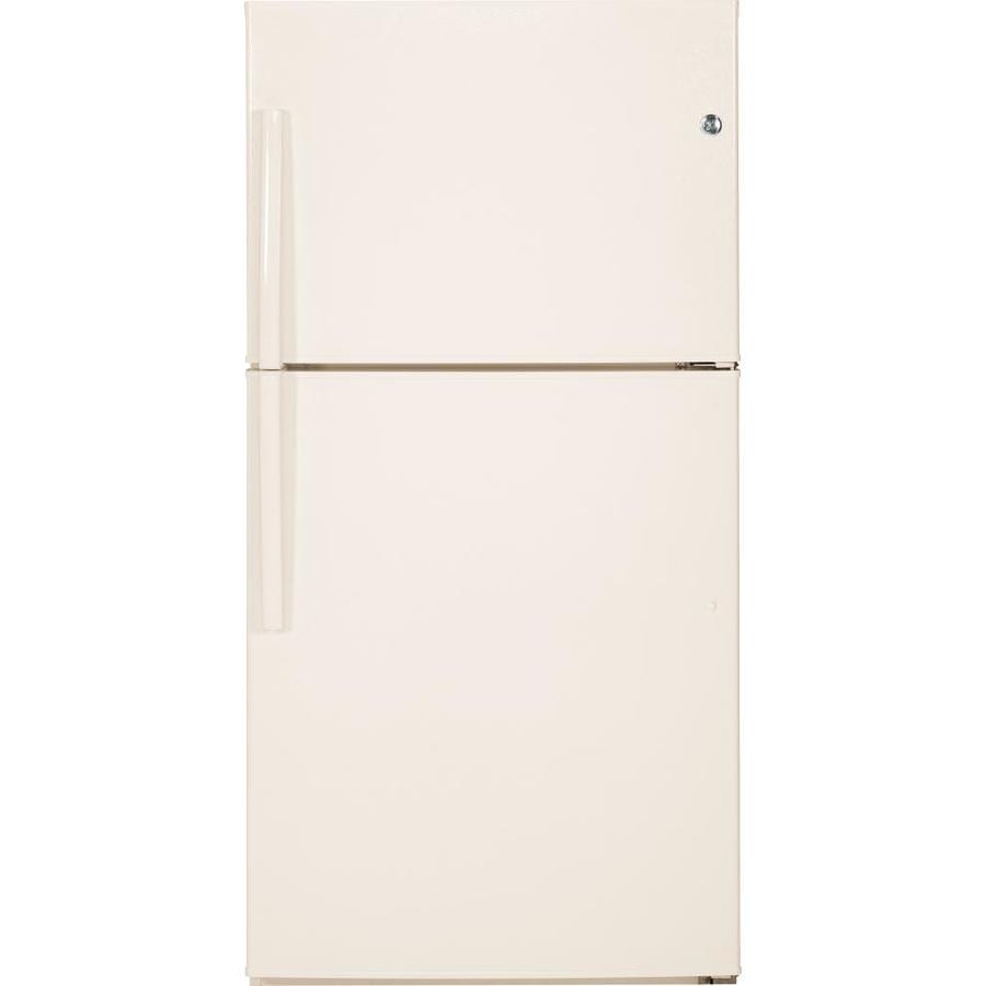 Shop GE 21.2cu ft TopFreezer Refrigerator (Bisque) ENERGY STAR at