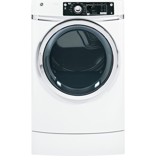 GE 8.1cu ft Steam Cycle Electric Dryer (White) at