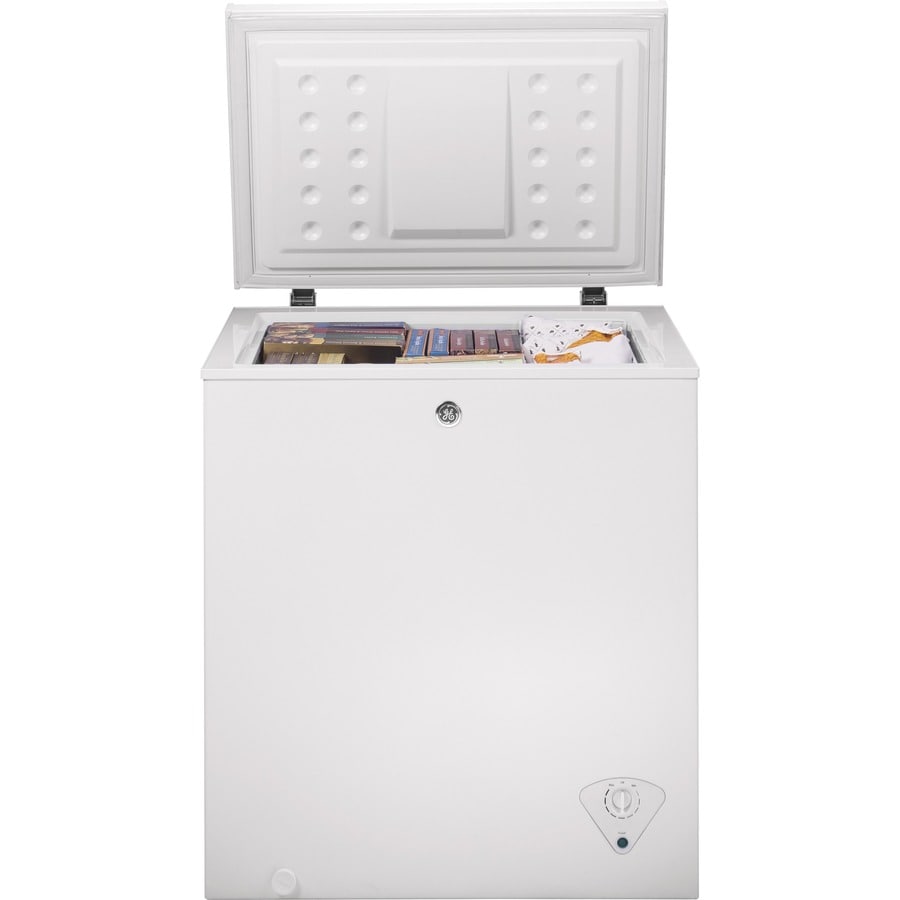 PETSITE 5 cu ft Chest Freezer, Compact Deep Freezer w/ 7-Grade Adjustable  Temperature, Removable Storage Basket & 2 Wheels, Quiet & Energy-saving