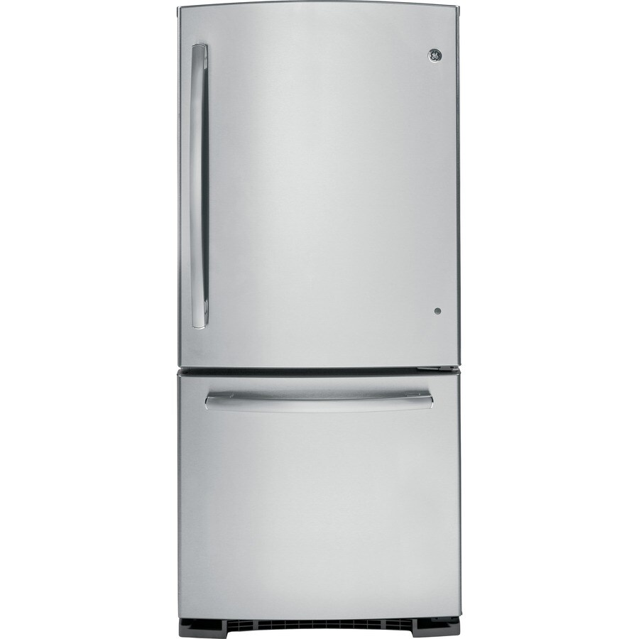 GE 20 3 cu Ft Bottom Freezer Refrigerator Stainless Steel At Lowes