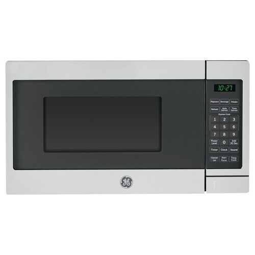 Ge 0 7 Cu Ft 700 Countertop Microwave Stainless Steel At Lowes Com