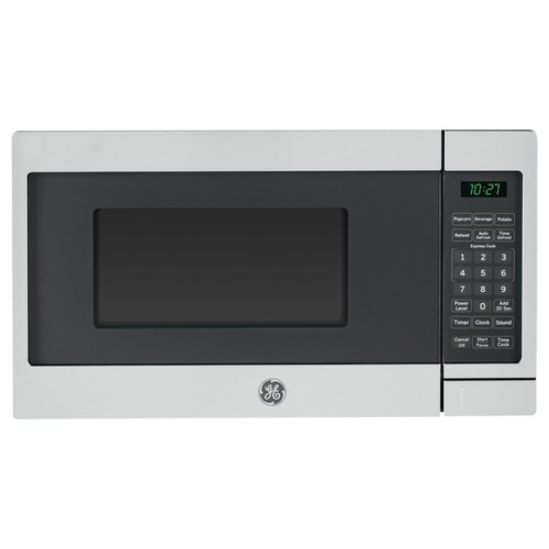 Ge 0 7 Cu Ft 700 Countertop Microwave Stainless Steel At Lowes Com