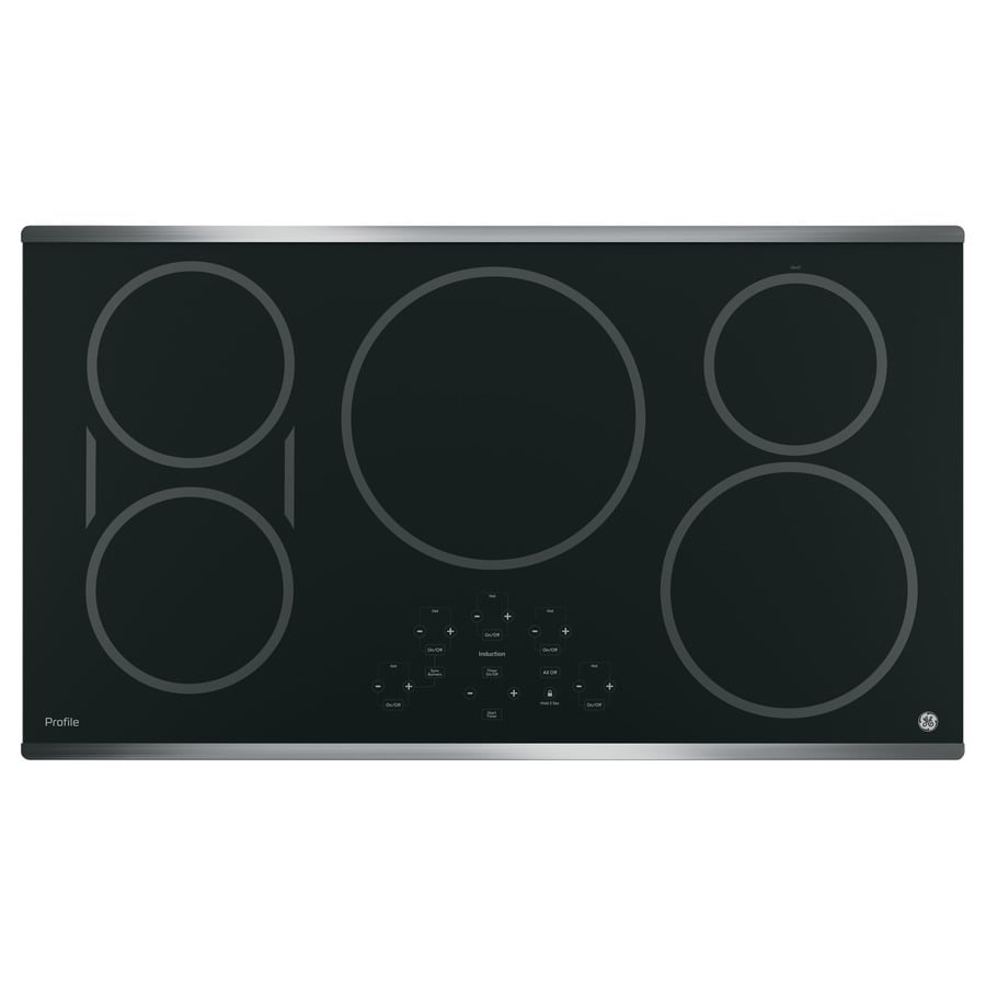 Ge Profile 36 In 5 Element Stainless Steel Induction Cooktop