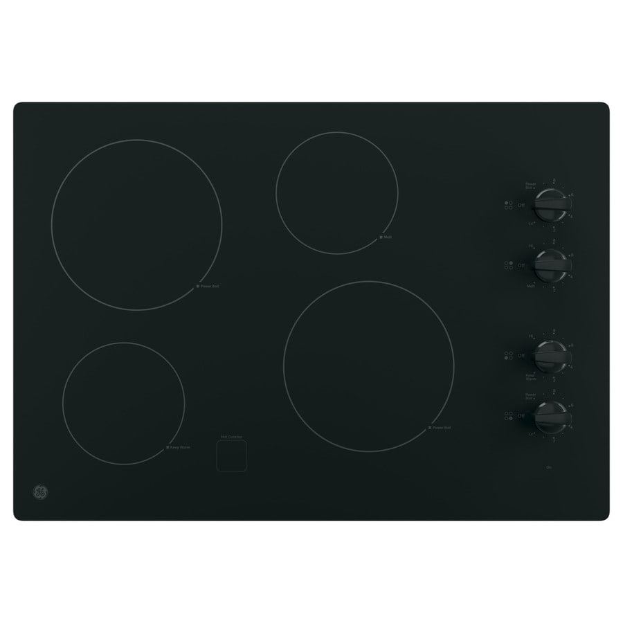 Ge 30 Inch Element Smooth Surface Radiant Black Electric Cooktop